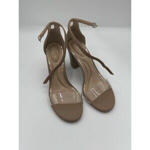 Kelly & Katie Jayda Sandal block-heel sandal clear (vinyl) toe strap Women’s 7.5